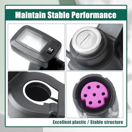 Upgrade 48V Ebike Speedometer Throttle with M Key Replacement for Electric Dirt