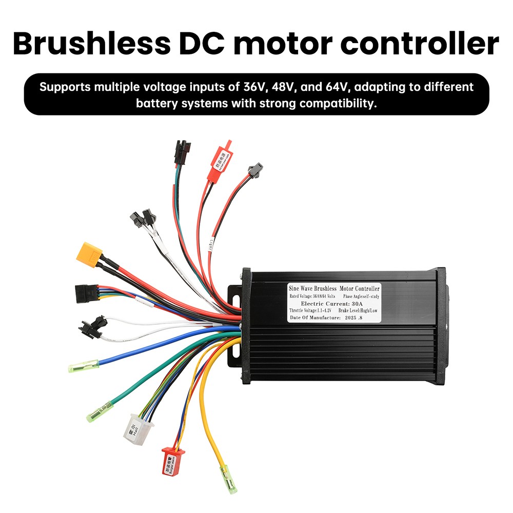 36V 48V 64V 750-1500W Brushless Motor Controller E-Bike S866 LCD Display Meter