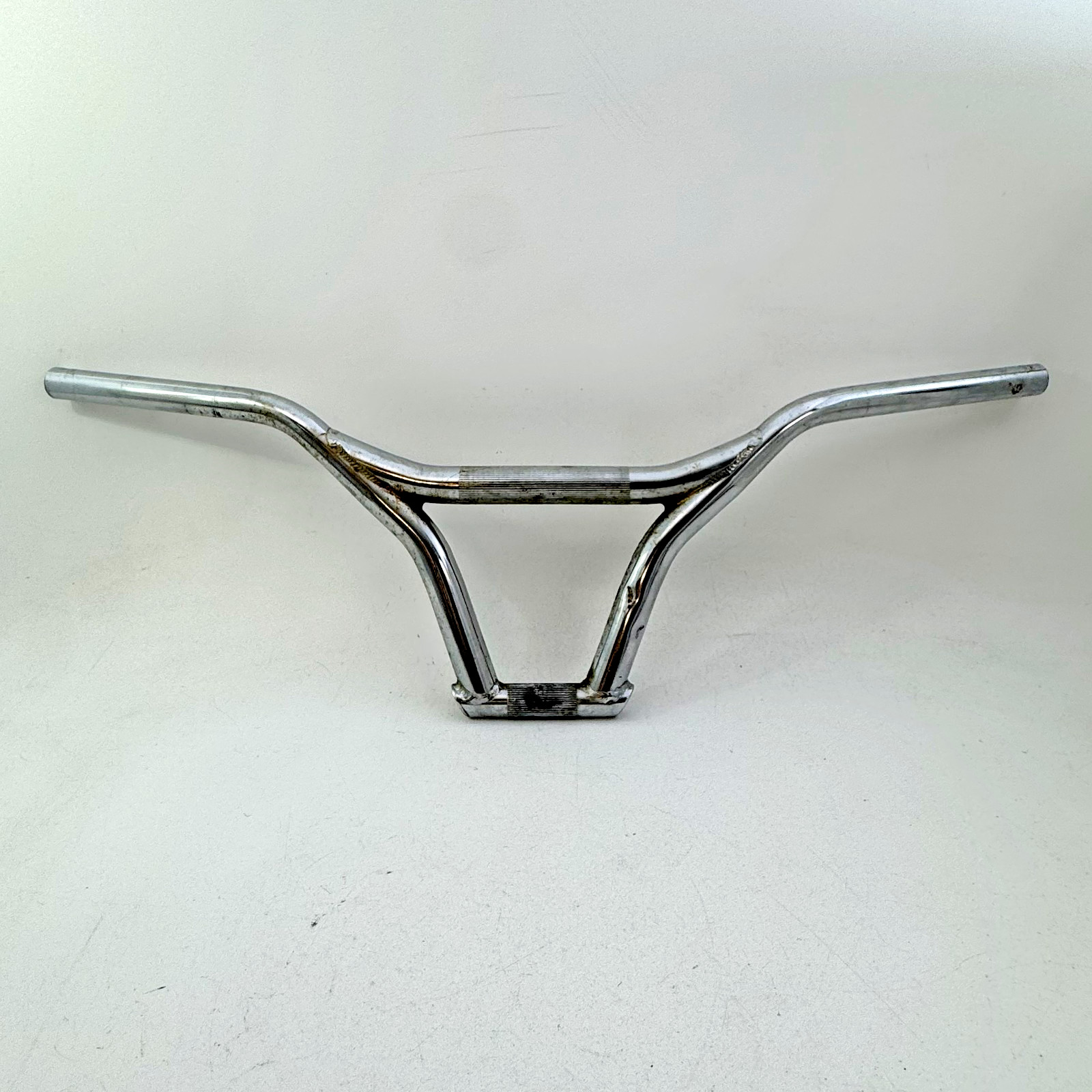 Vintage MX-52 BMX Handlebar Steel 22.2 Clamp Chrome Silver Old School B03