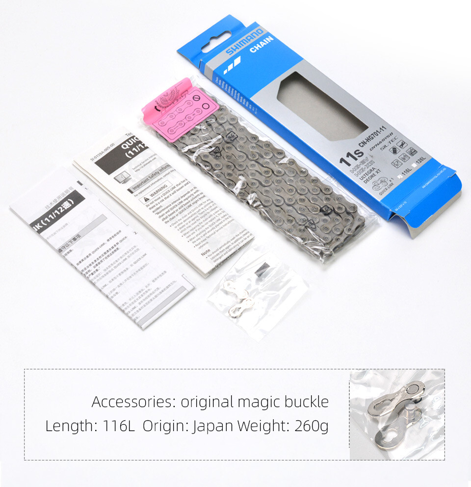 Shimano Magic Buckle Bike Chain HG701 HG901 HG40 HG95 M8100 11 Speed 116L Chain
