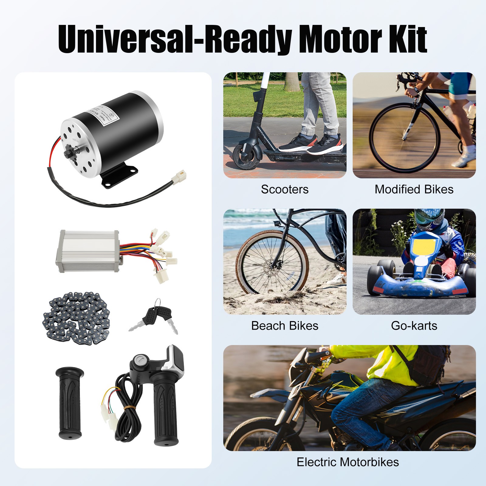 48V 1000W Brush Motor Controller Conversion Kit for Electric Bicycle ATV Ebike