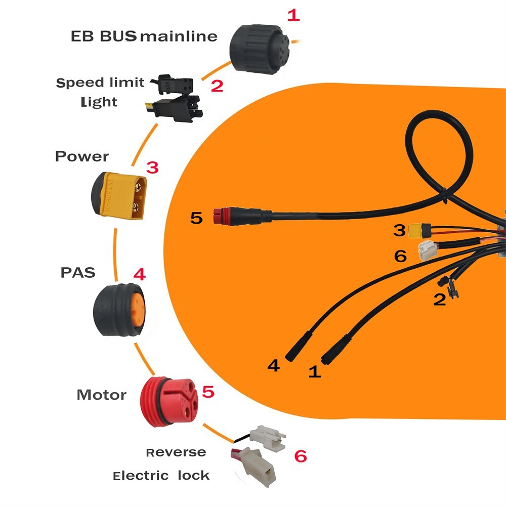 30A 48V 1000W Ebike Controller Display Kit for Bafang G063 Hub Motor Fat Wheel