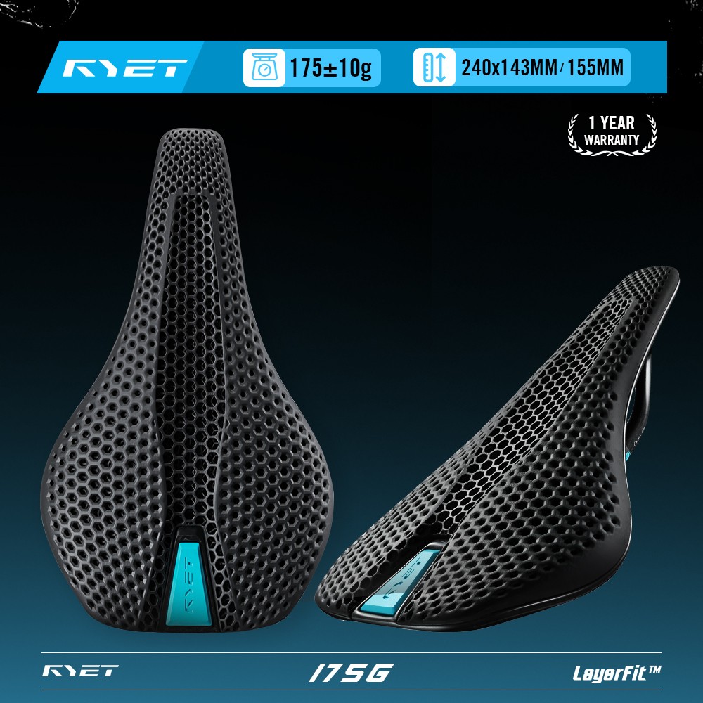 3D Printed Carbon Bike Saddle Carbon Rails 143/155MM for MTB Gravel Road Bike