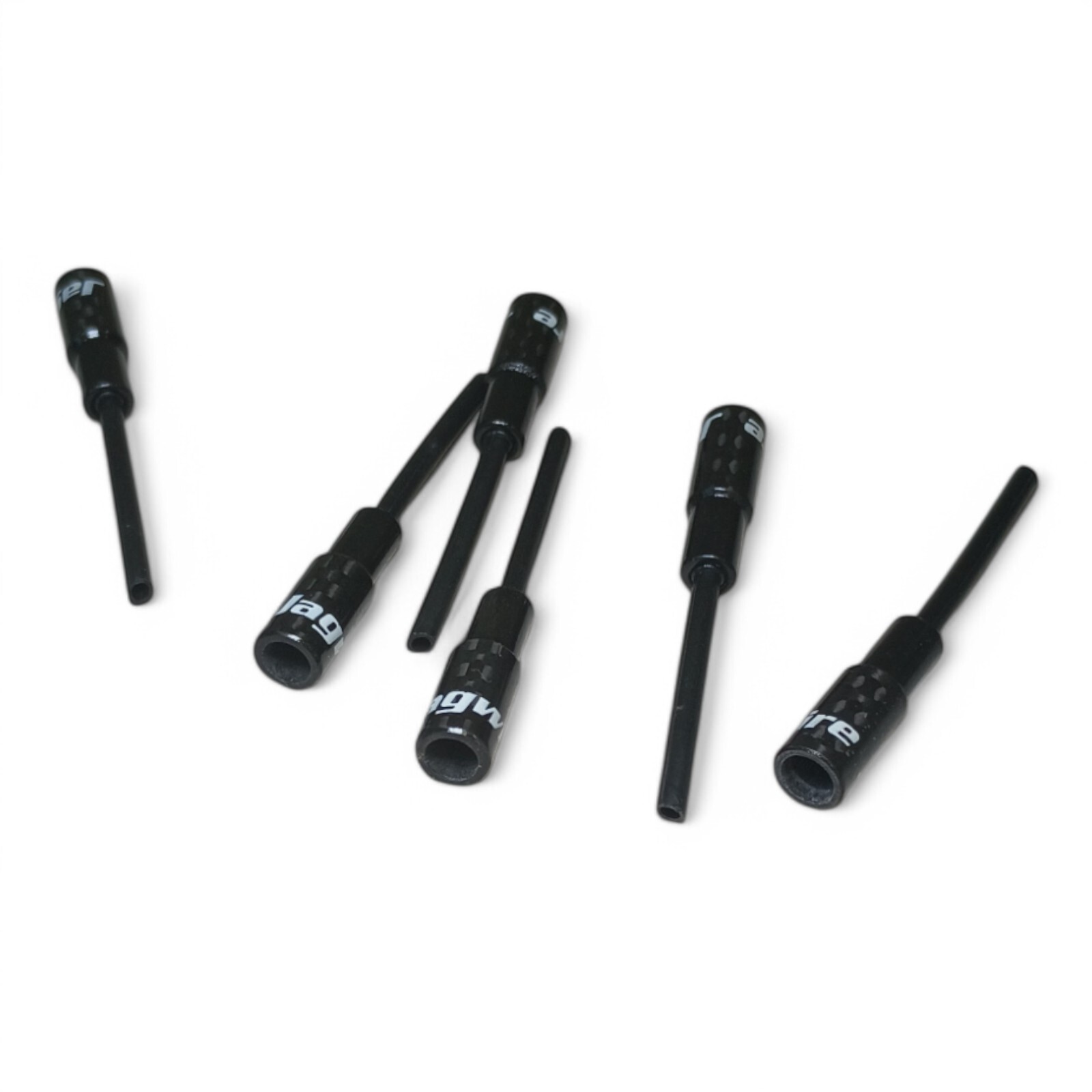 Jagwire CHA043 Bowden Cable End with Tube, 5 mm Carbon 6pcs