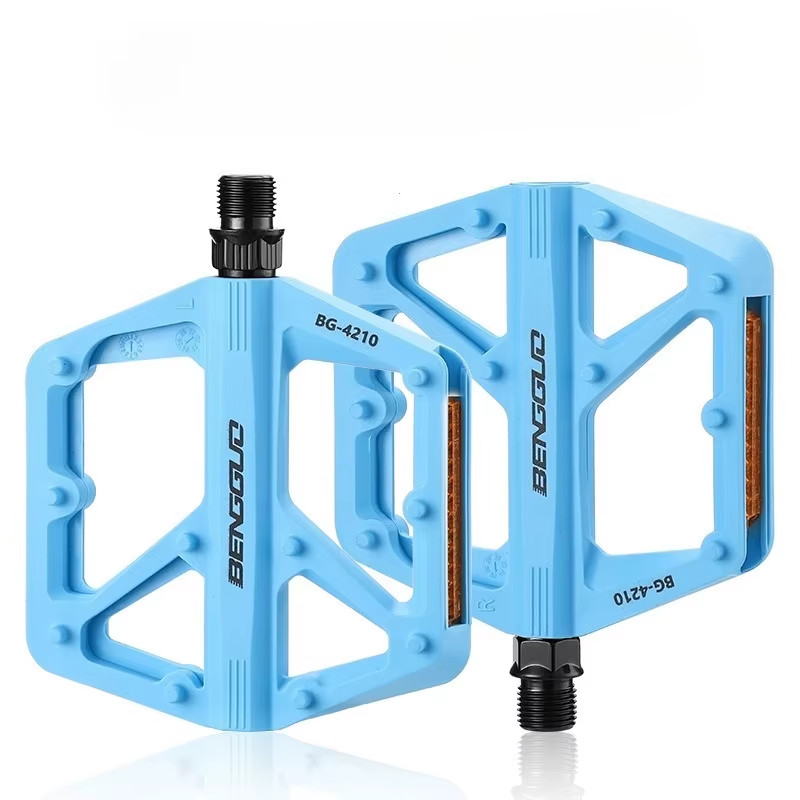 Double DU Bearing Ultralight Bike Pedals with Reflector Mountain Road Bike Flat