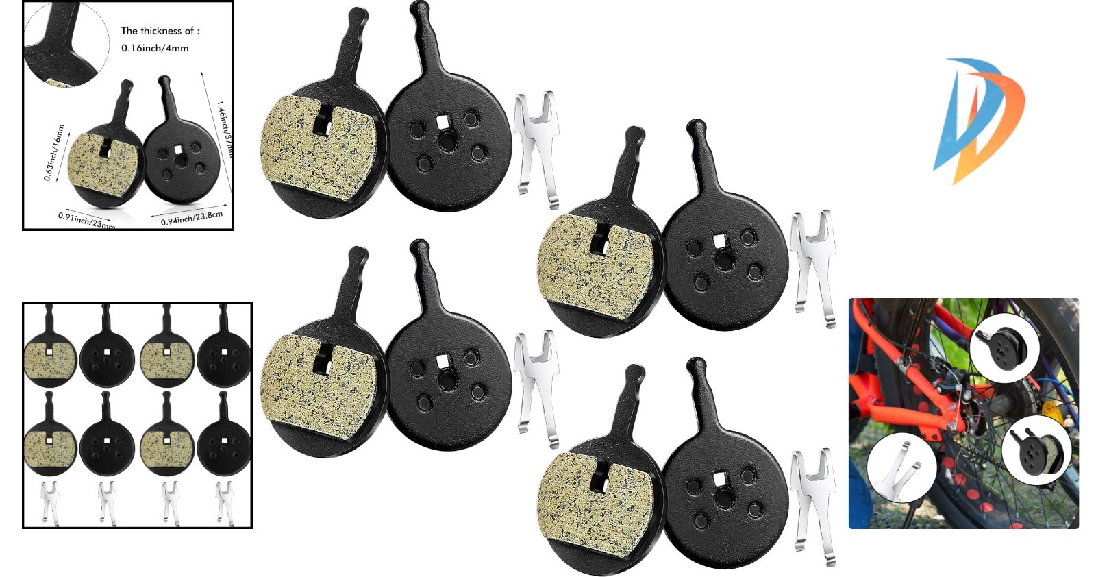 4 Pair Resin Disc Brake Pads for Avid BB5 & Promax – Quality & Reliability