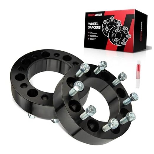 8×6.5 Lug Wheel Spacers 2 inch with 9/16″ x18 Thread Pitch, 126.15mm Hub