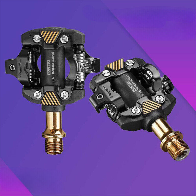 RACEWORK Mtb Mountain Bike Pedals Clipless Bicycle Spd Cleats Self-locking Pedal