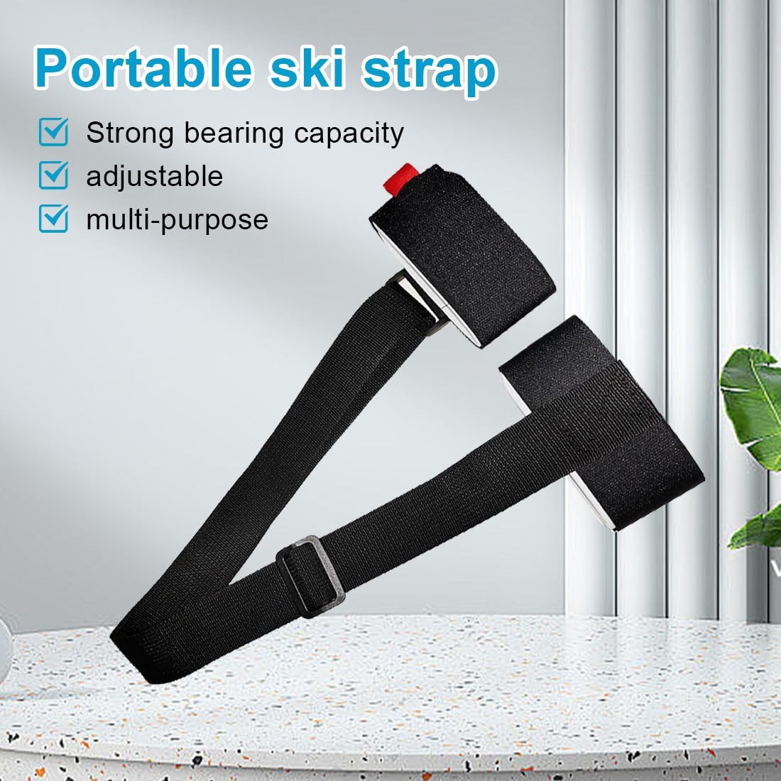Skigurt Ski Shoulder Strap with Secure Attachment Ski Accessories for Easy…
