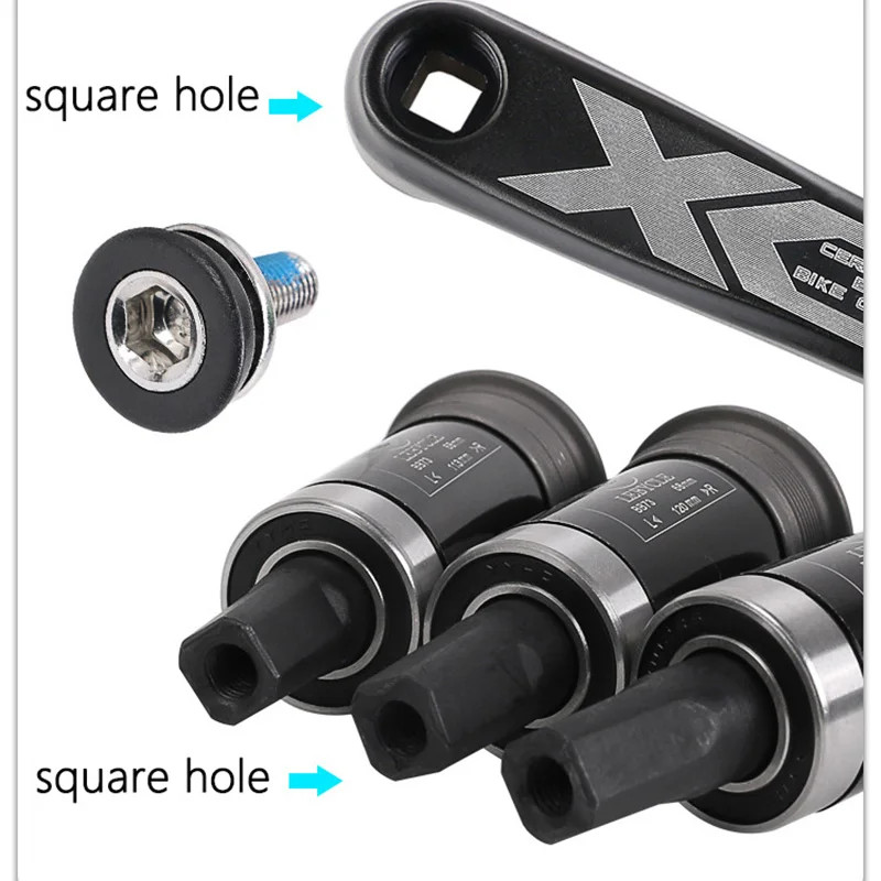 Bike Bottom Bracket Bolts M8x15mm Waterproof Square Hole BB Screws Pair