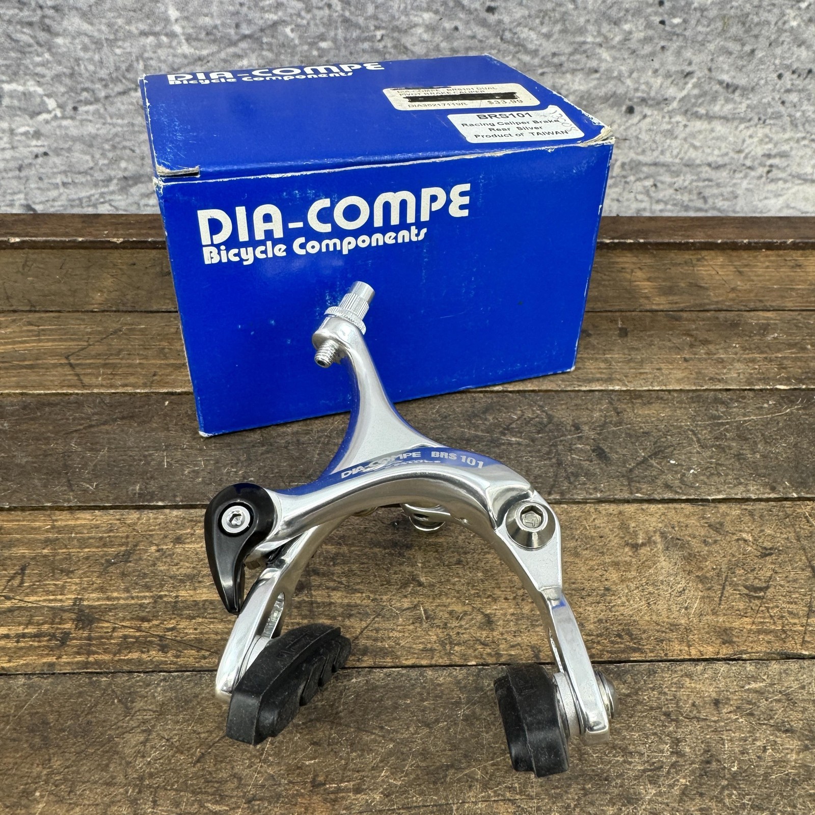 Dia-Compe BRS101 Caliper Brake Rear Silver Road Racing Bike Side Pull Pads