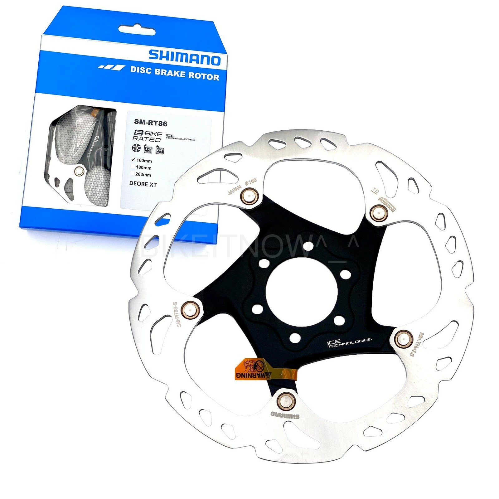 Shimano DEORE XT SM-RT86 160mm,ICE-TECH Bike Disc Brake Rotor 6-Bolt