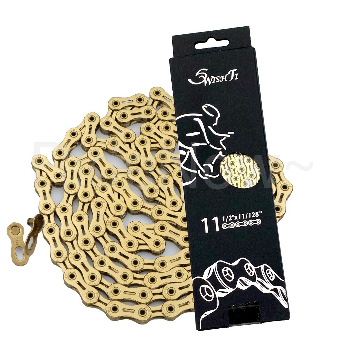 NEW 238g 116Link 11-Speed 1/2″x11/128″ Bike Chain,Ceramic Coating Ti Gold