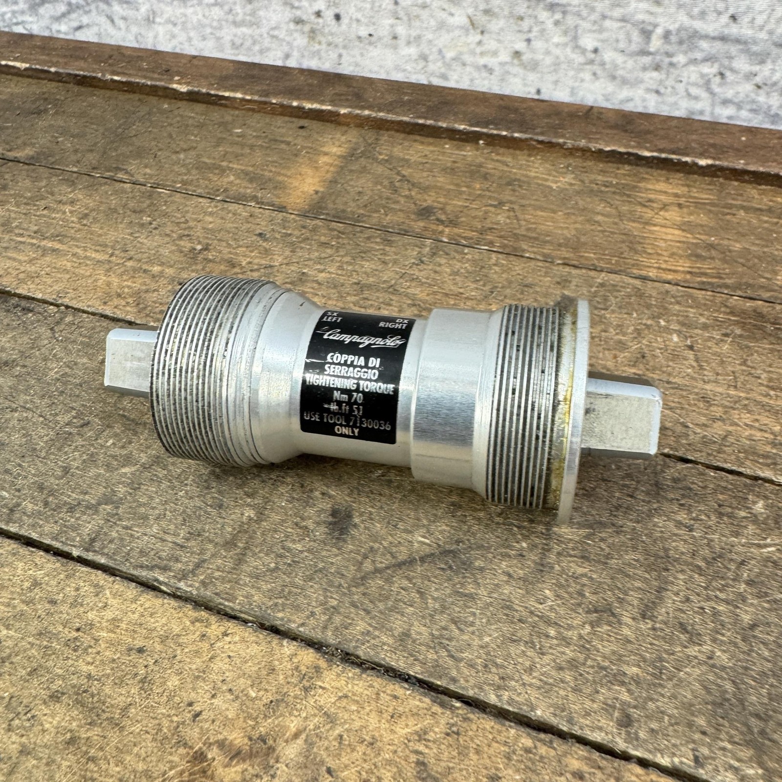 Vintage Campagnolo Record Bottom Bracket 36x24F 70mm 102mm Italian Road Sealed