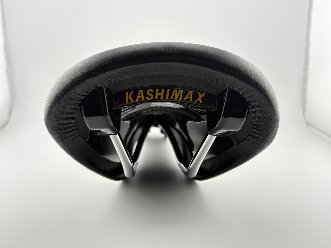 KASHIMAX Aero AX-4A Padded Saddle Genuine Leather Black BMX Keirin Track Bike