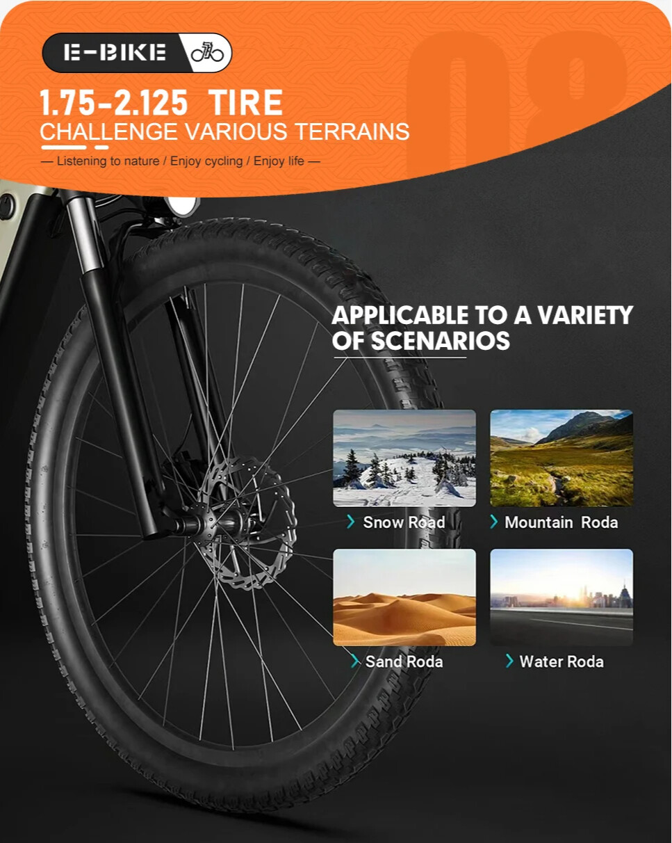 E-bike Conversion Kit 48V 750W Rear Brushless Hub Motor Wheel Dropout 142mm