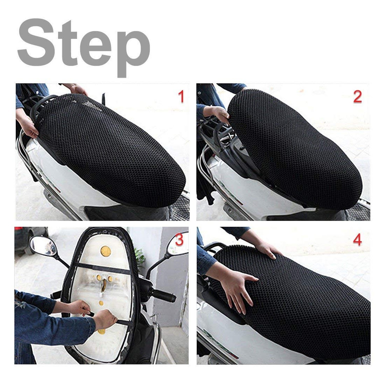 Universal Seat Cover for Dirt Bike,Motorcycle Scooter Moped Seats Cover 3D Sp…
