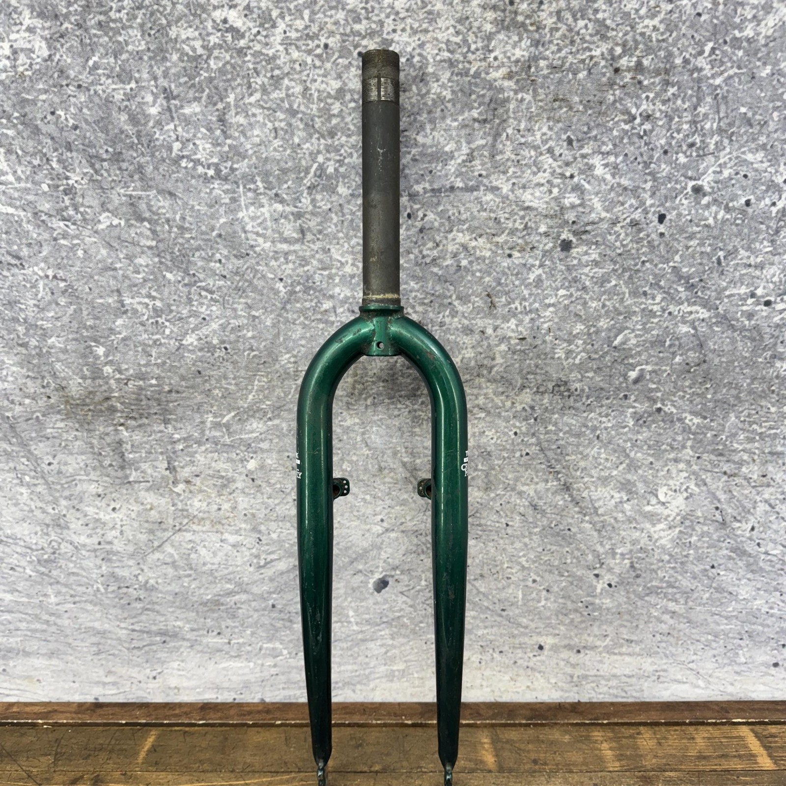 Vintage Trek 26in Fork 1 1/8 Threaded 90s MTB Canti Green Rigid Steel CRMO