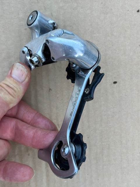 Shimano front & back SLX derailleurs, vintage mountain bike, triple 8 speed