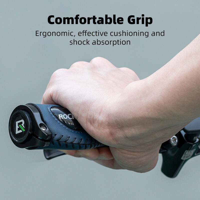 ROCKBROS Bike Handlebar Grips Double Lock-on Non-slip Liquid Silicone Soft Grips