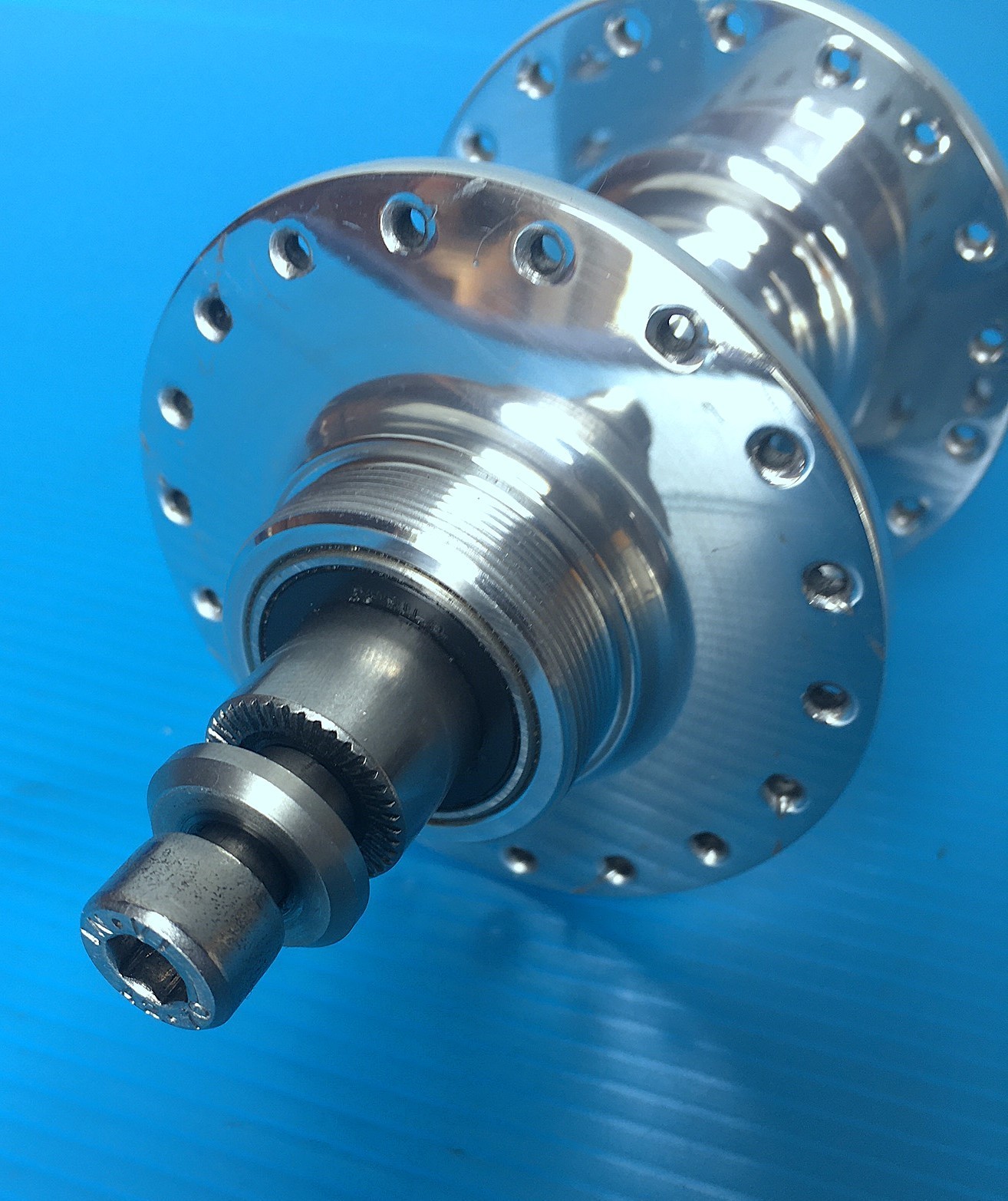 Phil Wood High Flange Rear Track Hub 36h Fixed/Free 120mm w/Phil Lockring Mint!