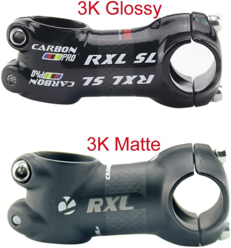 RXL 25.4 Carbon Fiber Bicycle Stem – Sleek 50mm Design for Mountain & Road