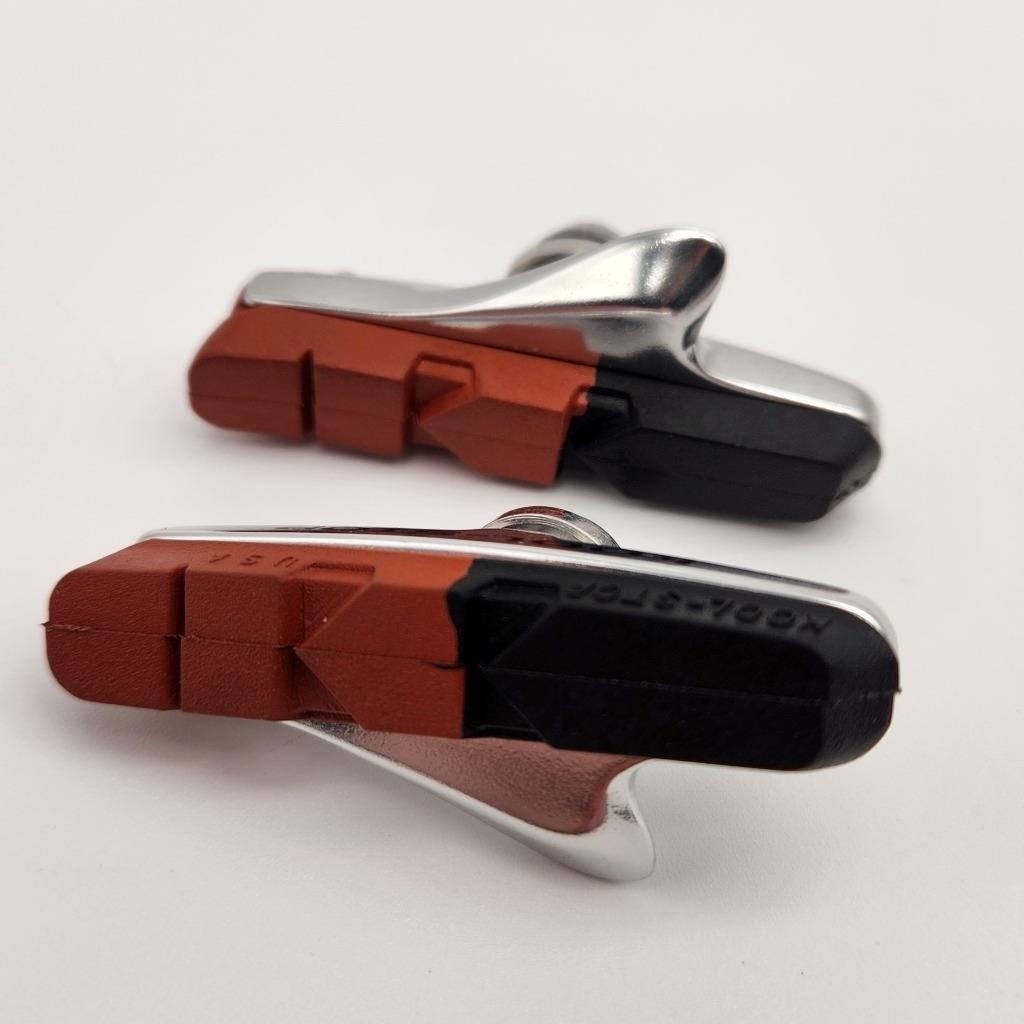 Kool Stop Dura Road Bicycle Brake Pad Set Threaded – Salmon/Black OPEN PACKAGE