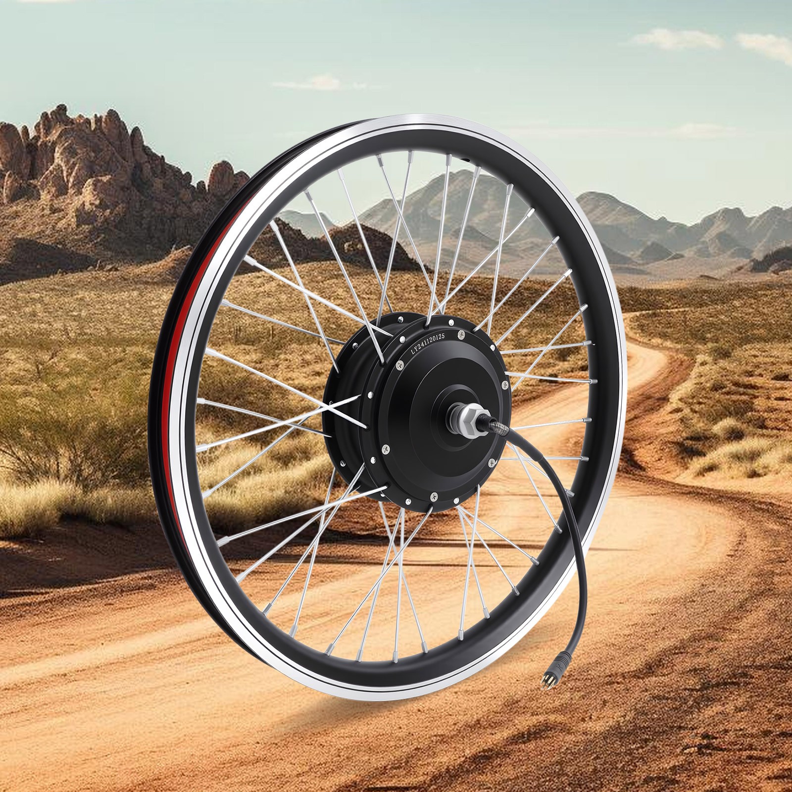 Electric Bike Front Wheel Kit,20 Inch Front Wheel Ebike Conversion Kit 36V