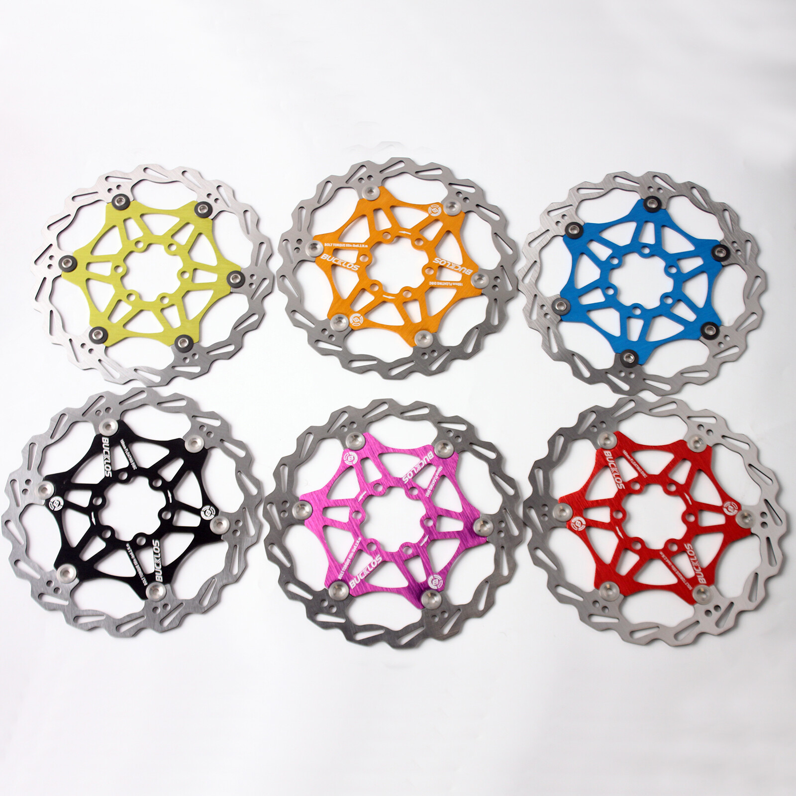 140/160/180/203mm Floating Rotor MTB/Road Hydraulic Disc Bike Brake Rotor 6 Bolt