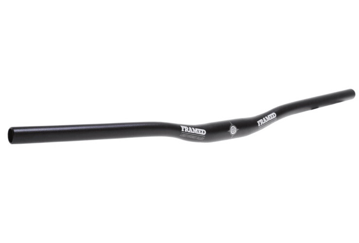 New FRAMED 9 Degree Sweep Mtn Bike Handlebars Bars 710mm Light Black 28” Wide