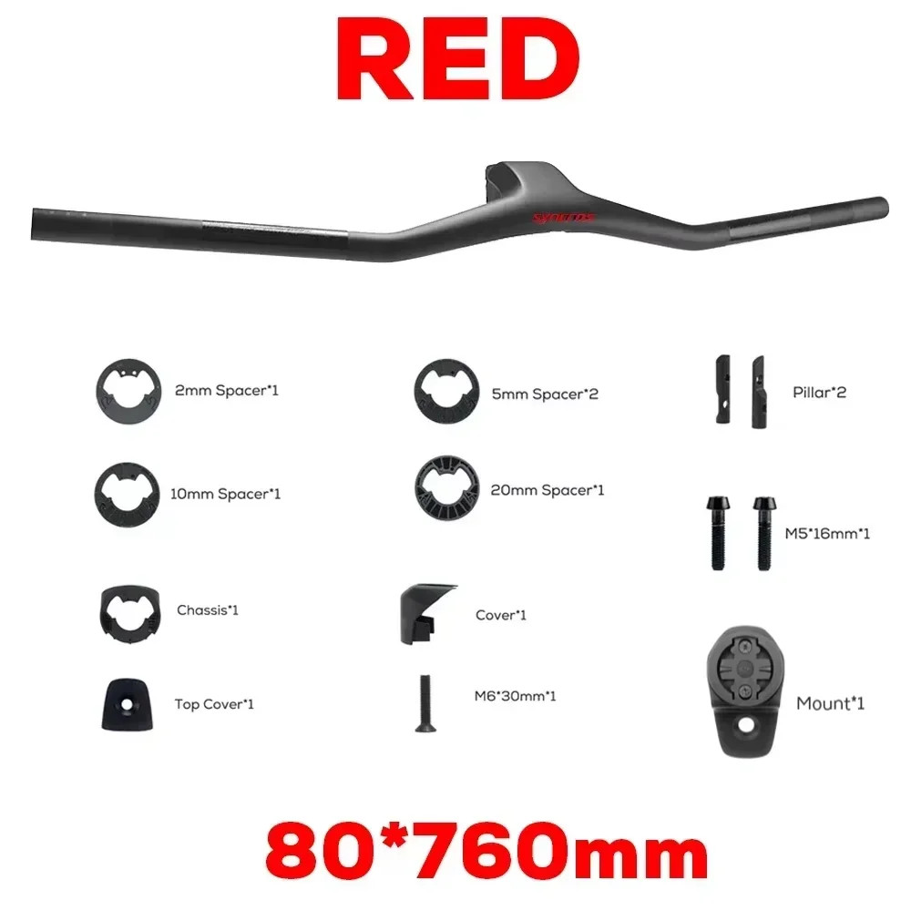 -40 Degrees 740MM Full Carbon Fibre MTB Bicycle Integrated Cockpit Handlebar