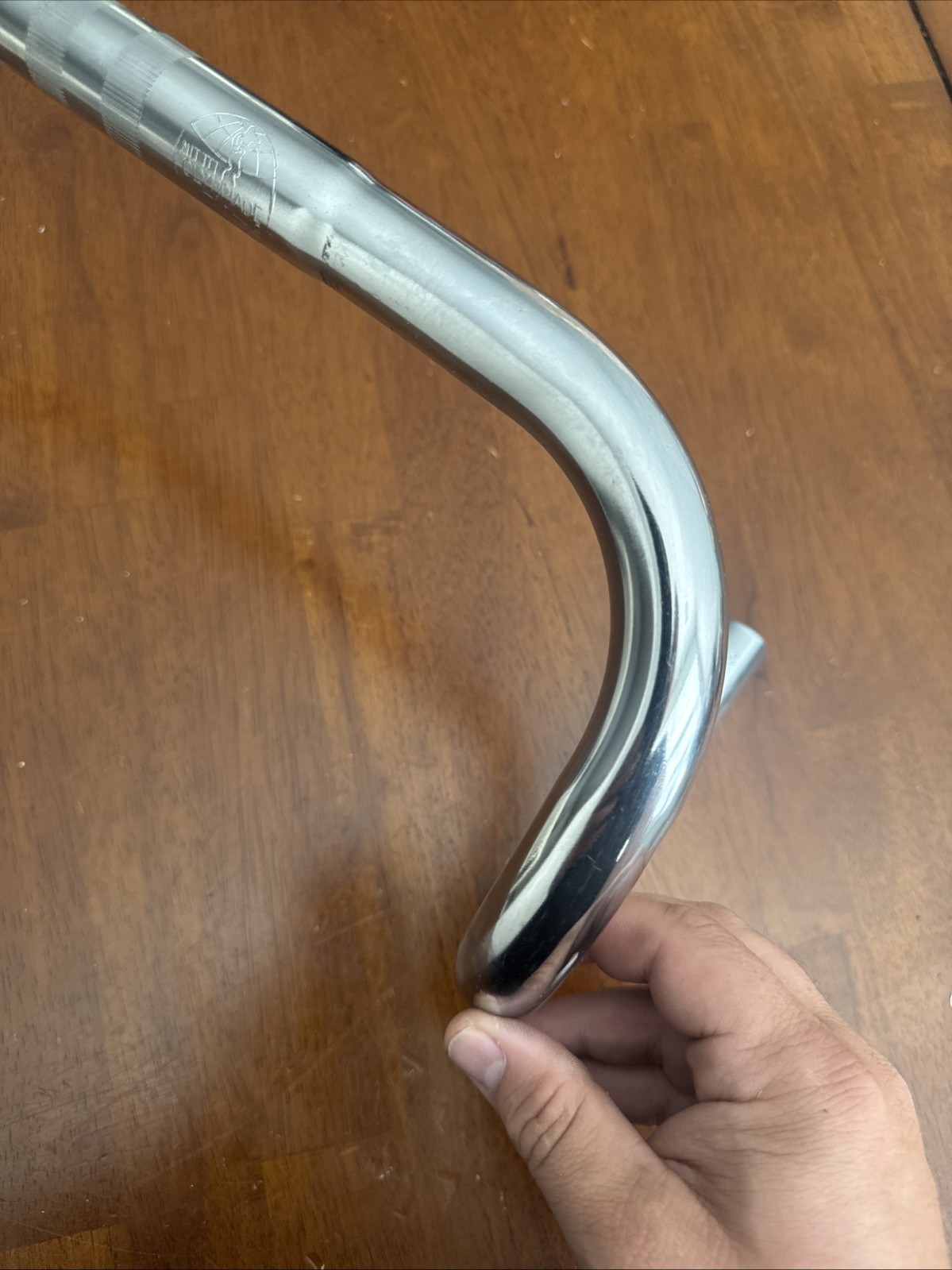 Vintage Fuji Nitto OLYMPIADE 112 Drop Handlebar 390 25.4 Clamp Silver Japan
