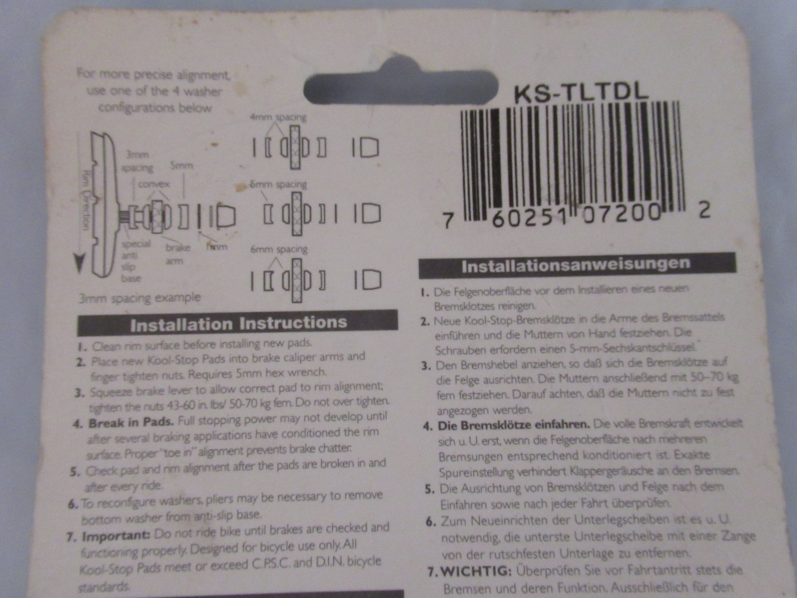 Thinline Brake Pads Bicycle Parts All Weather NOS Kool Stop Free USA Shipping