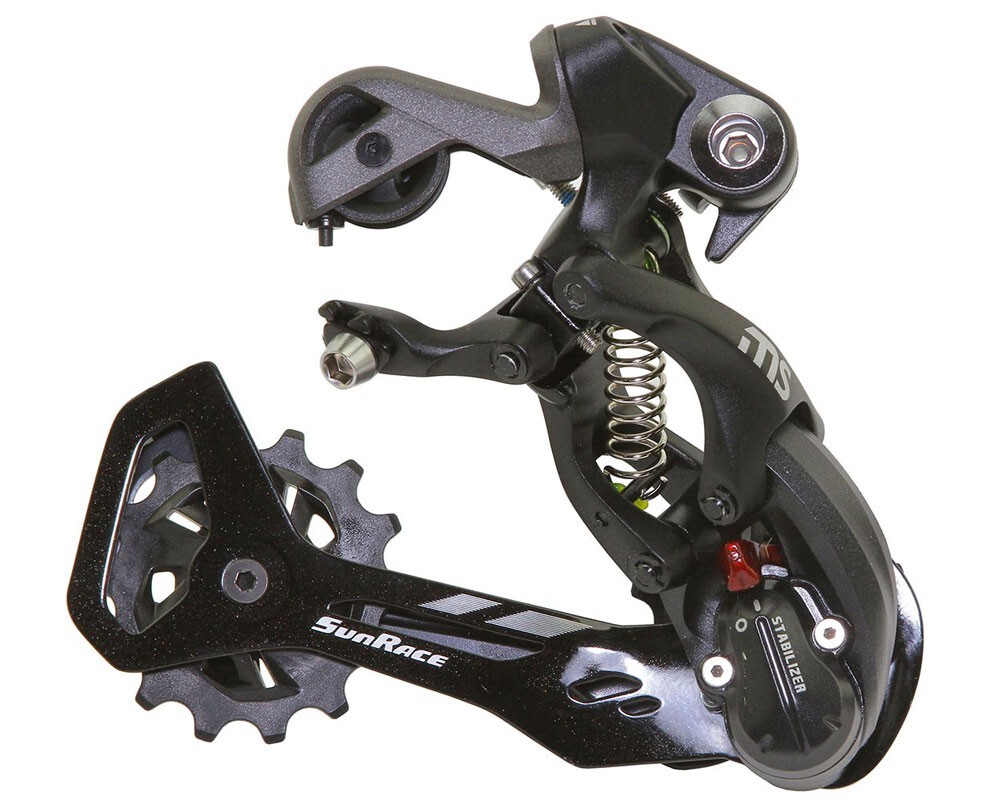 SUN RACE BICYCLE REAR 10/11/12 SPEED DERAILLEUR RDMS30 DIRECT IN BLACK.