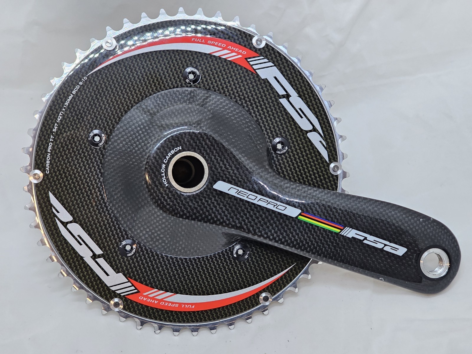 FSA Neo Pro TT Carbon Crankset MegaExo 175mm 54/42 New in Box w/ BB Triathlon