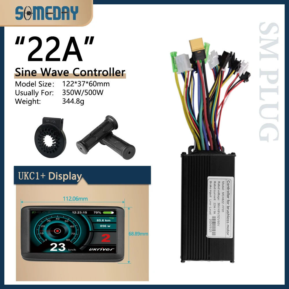 15A-40A 24V-48V Three-Mode E-bike Sine Wave Controller for 250W-1000W Hub Motor
