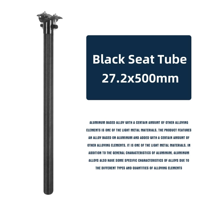 Bike Aluminum Alloy Seat Tube 27.2-33.9mm* 500/580mm Highway Bicycle Seat Pole