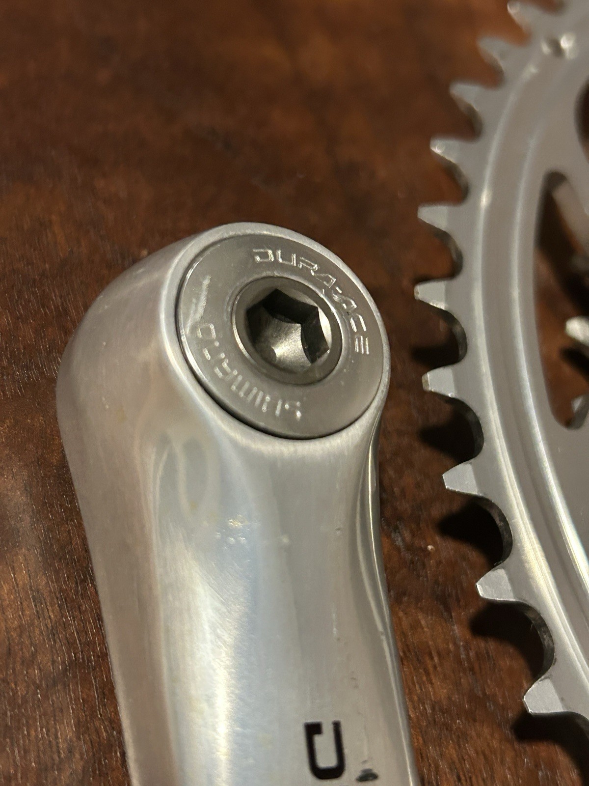 Vintage Shimano Dura Ace FC-7410 Crankset 170 mm 53-39T 7400 Road Ti Crank Bolts