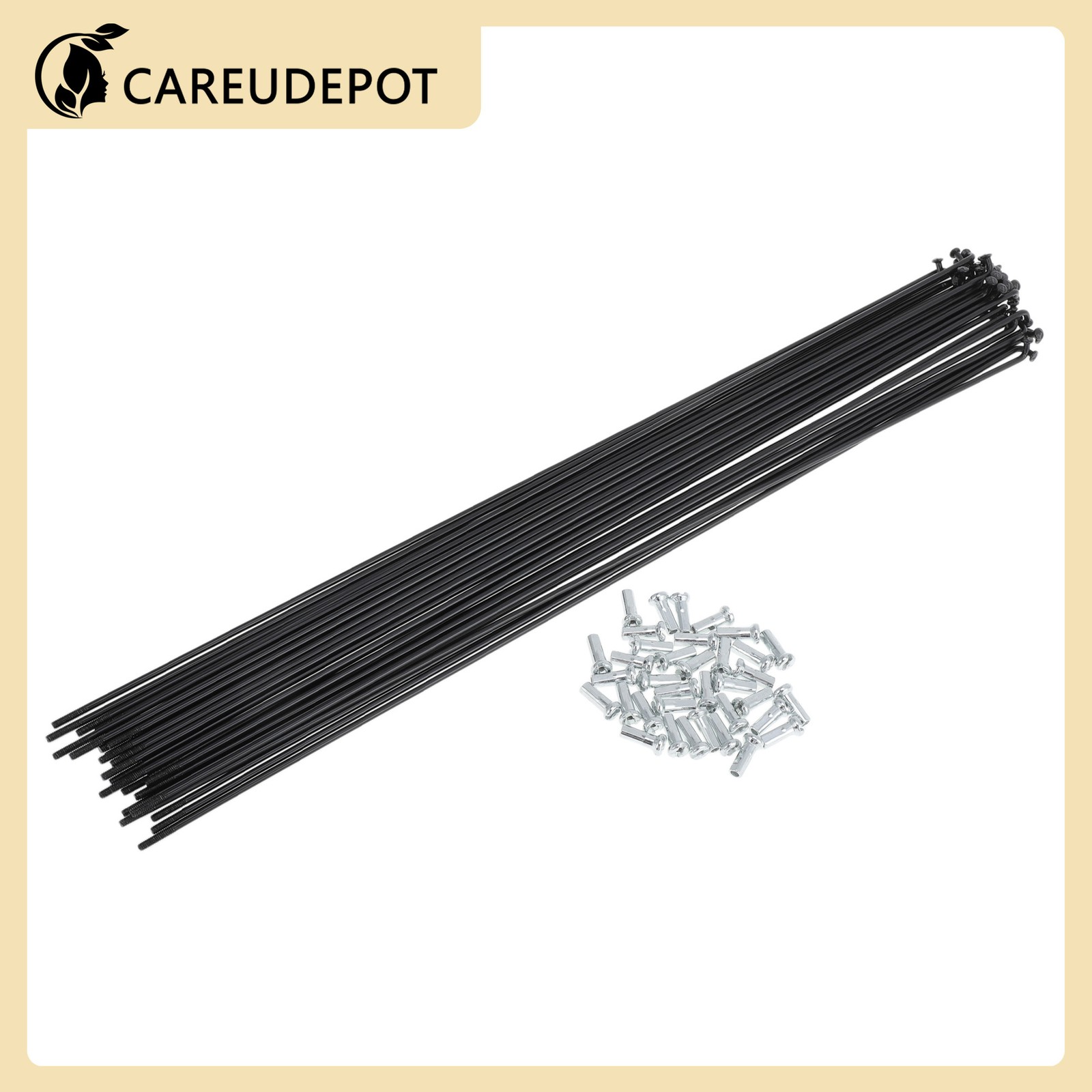36Set 14G Bicycle Spokes 299mm Bike Wheel Spokes Carbon Steel Black