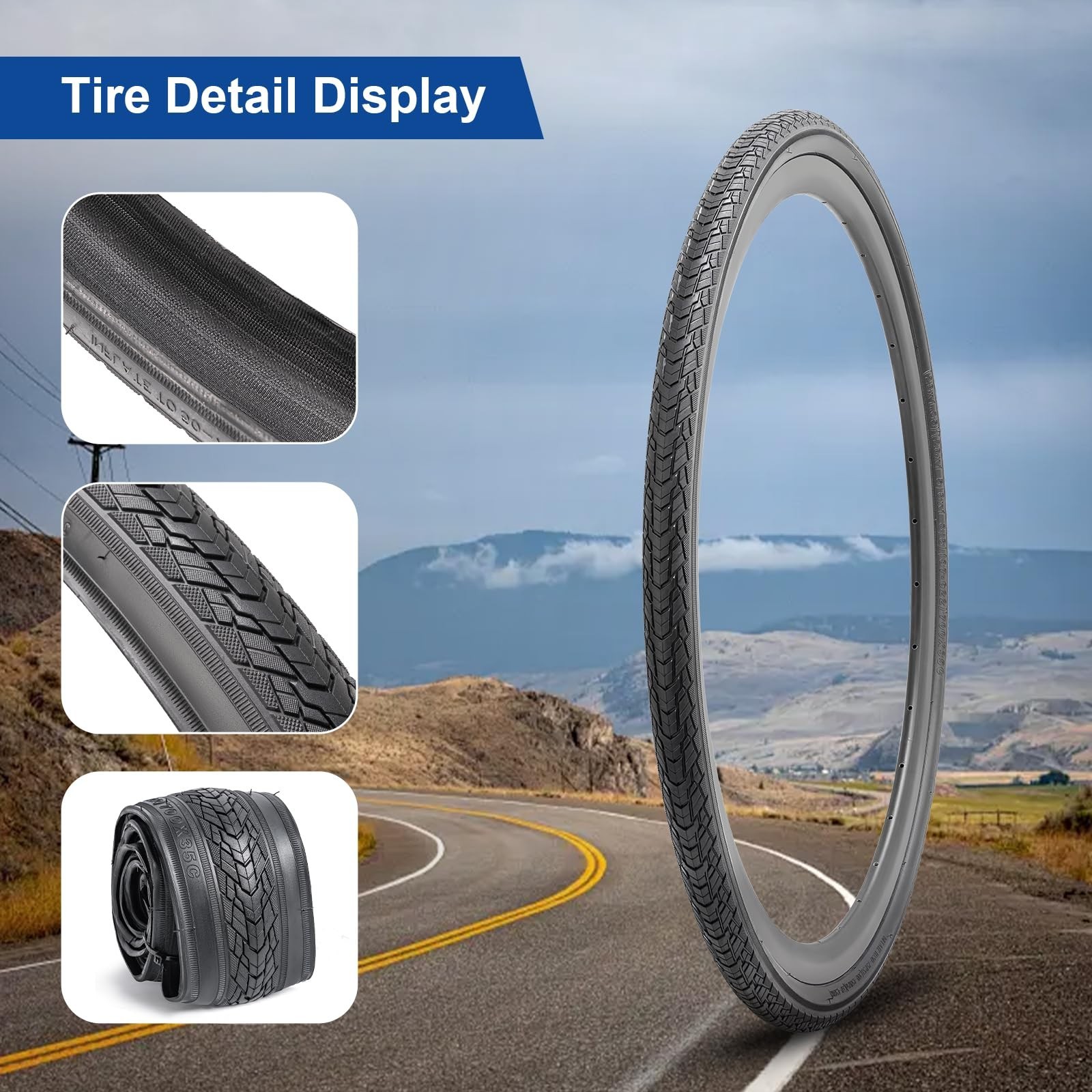 700C Bike Tire 37-622 700x35C Bicycle tire and 700×35/43C Bike Tube Suitable …