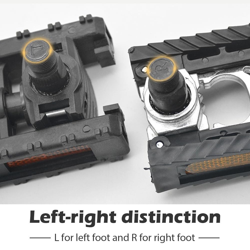 Folding Aluminum Bike Pedals with Reflective Strips for MTB & E-Bikes