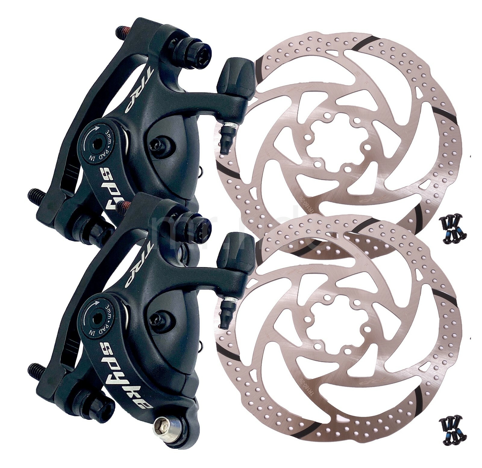 TRP Spyke MTB Bike Mechanical Disc Brake Caliper PM Post Mount 180mm Front+Rear