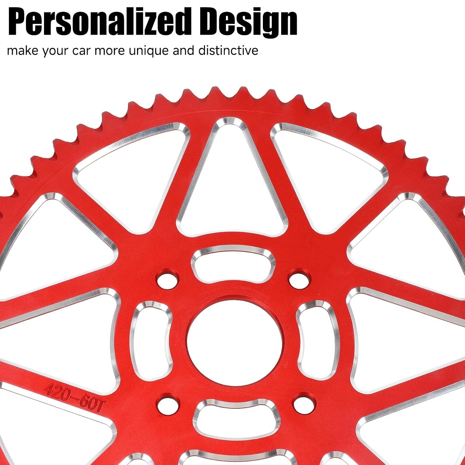 Lightweight 60T Sprocket for Mini Bikes – 7075 Aluminum Alloy, Optimized Torque