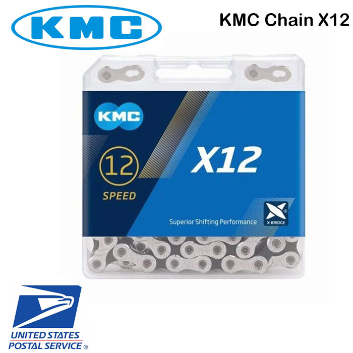 KMC X12 12-Speed Road / MTB Bike Chain Bulk 126L Silver fits SRAM Shimano Campy
