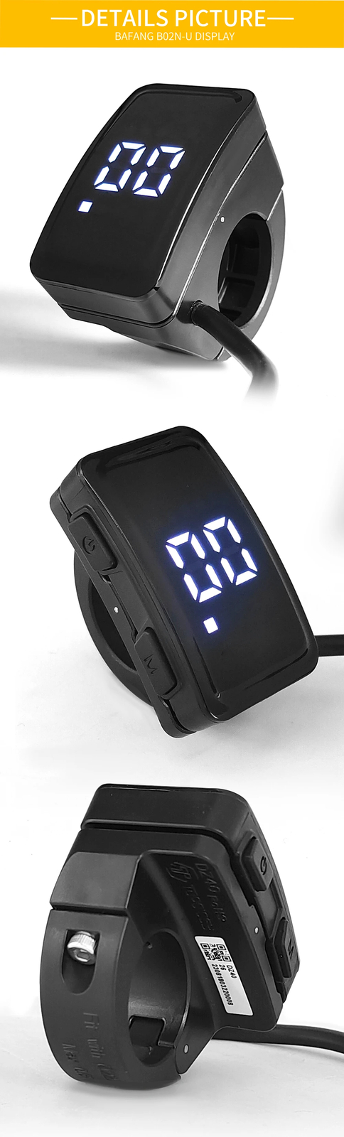 Display E-bike Intelligent LCD Screen Waterproof for BAFANG BBS02B BBS01B BBSHD