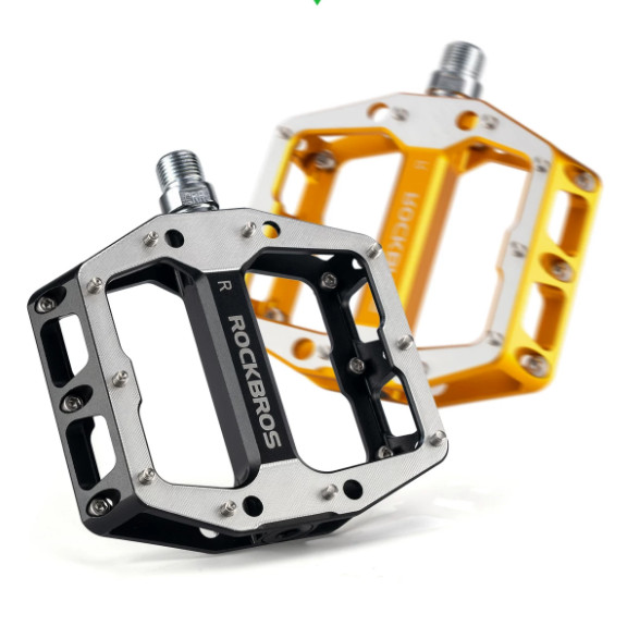 Bike Pedals Downhill Aluminum Alloy Sealed Bearing Wide Flat Non Slip ROCKBROS