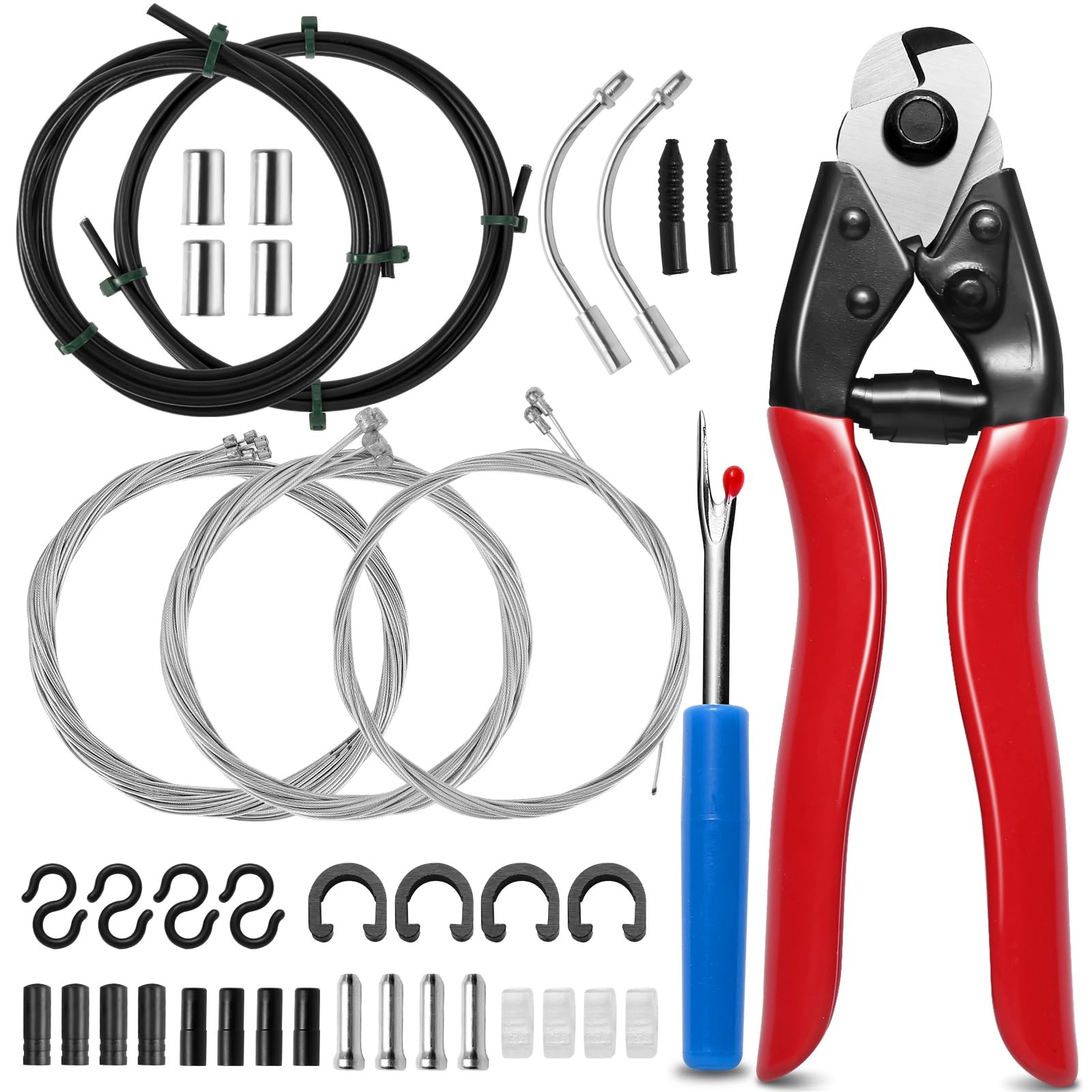 Bike Brake Cable Kit with Stainless Steel Bike Cable Cutter, Brake Cable and …