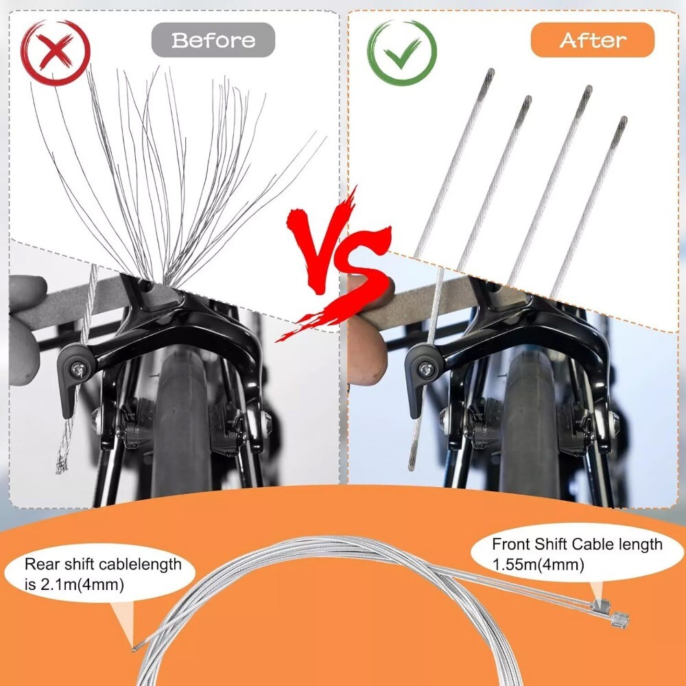 Bicycle Shift Derailleur Cable Kit For MTN Road Bike Mountain Bike Etc Universal