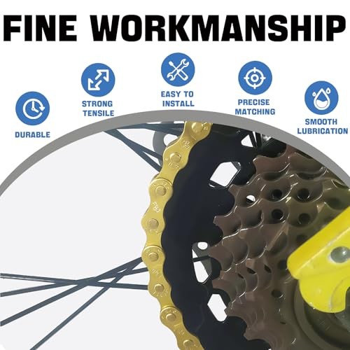 6/7/8/9/10/11/12 Speed Bike Chain – High-Strength, Durable & Gold-6/7/8-Speed