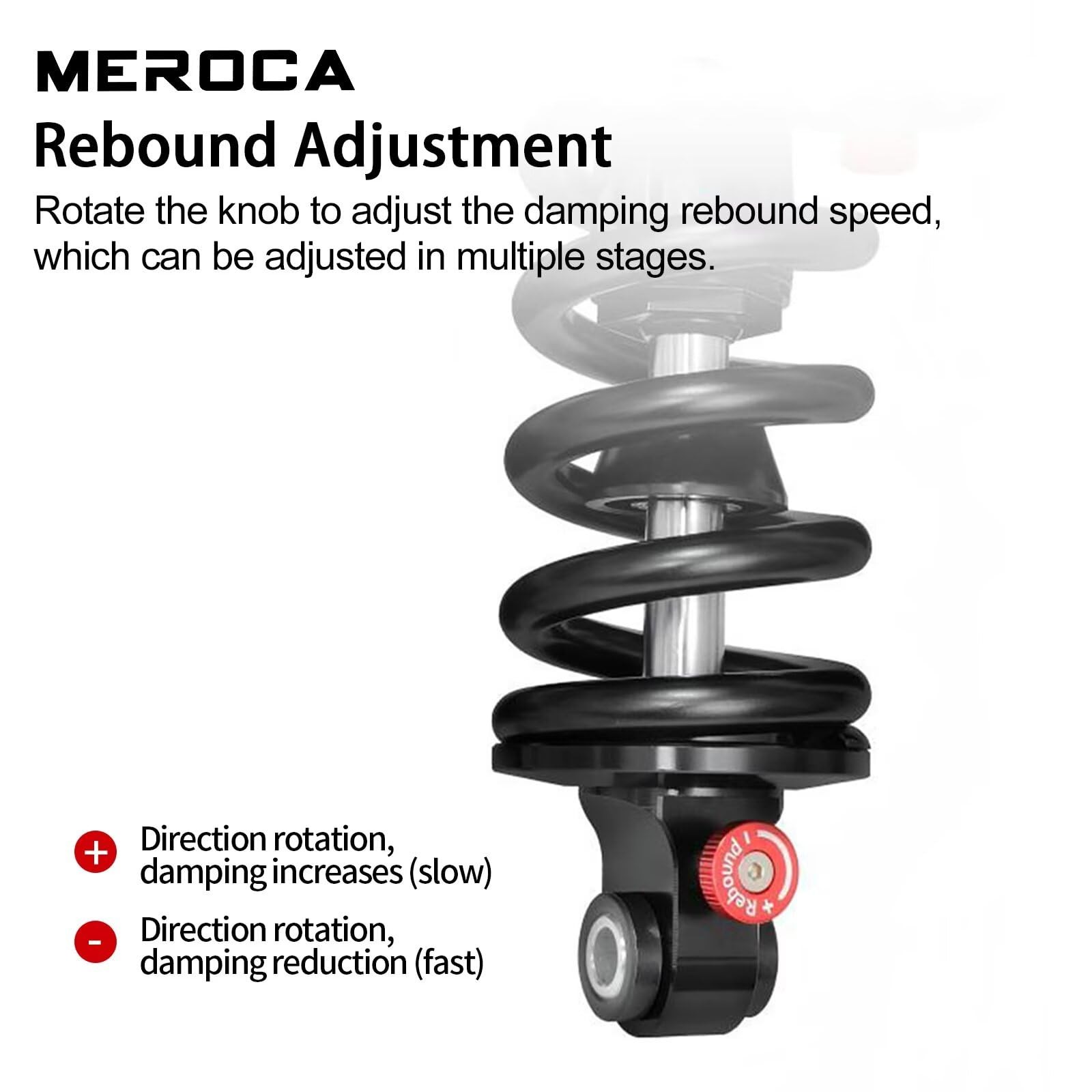 Meroca Adjustable Air Spring Coil Over Shock Absorber For Mountain Bikes